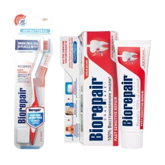 Набор для чувствительных зубов: зубная паста 75 мл + зубная щетка Biorepair (Италия) купить по цене 1 259 руб.