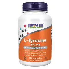 L-Тирозин 500 мг, 120 капсул Now Foods (США) купить по цене 4 337 руб.