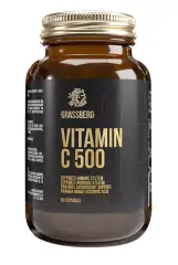 Биологически активная добавка к пище Vitamin C 500 мг, 60 капсул Grassberg (Великобритания) купить по цене 1 237 руб.