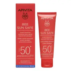 Солнцезащитный успокаивающий крем для чувствительной кожи лица SPF50+, 50 мл Apivita (Греция) купить по цене 1 951 руб.