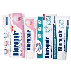 Набор зубных паст для защиты эмали и десен, 2х75 мл Biorepair (Италия) купить по цене 1 609 руб.