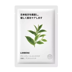 Тканевая маска c зеленым чаем, 25 г Lanbena (Китай) купить по цене 77 руб.