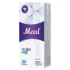 Ежедневные ультратонкие прокладки усеченной формы Ultra Soft, 20 шт Meed (Россия) купить по цене 82 руб.