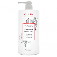 Ollin Professional BioNika - Шампунь для окрашенных волос "Яркость цвета" 750мл Ollin Professional (Россия) купить по цене 1 416 руб.