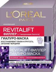 L'Oreal Revitalift - Филлер Ночная антивозрастная гиалуро-маска для лица 50 мл L'Oreal Paris (Франция) купить по цене 1 393 руб.