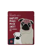 Holika Holika Baby Pet Magic Mask Sheet Anti-wrinkle Pug - Омолаживающая тканевая маска-мордочка, мопс 22 мл Holika Holika (Корея) купить по цене 290 руб.