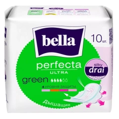 Ультратонкие прокладки Perfecta Ultra Green, 10 шт Bella (Польша) купить по цене 233 руб.