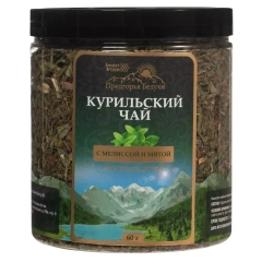 Курильский черный чай с мелиссой и мятой, 60 г Предгорья Белухи (Россия) купить по цене 266 руб.