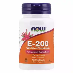 Натуральный витамин Е-200, 100 капсул Now Foods (США) купить по цене 3 281 руб.