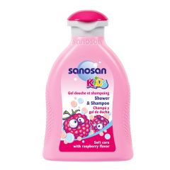 Sanosan Kids - Гель для душа и шампунь Малина 200 мл Sanosan (Германия) купить по цене 380 руб.