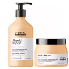 Набор Absolut Repair для восстановления поврежденных волос (шампунь 500 мл + маска 500 мл) L'Oreal Professionnel (Франция) купить по цене 4 302 руб.