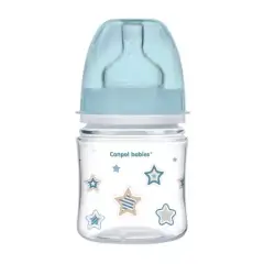 Бутылочка PP EasyStart с широким горлышком антиколиковая, 120 мл, 0+ Newborn baby, цвет: голубой Canpol (Польша) купить по цене 657 руб.