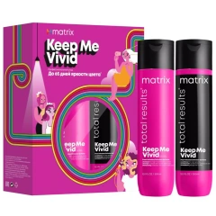 Набор Keep Me Vivid для сохранения яркого цвета волос: шампунь 300 мл + кондиционер 300 мл Matrix (США) купить по цене 1 474 руб.