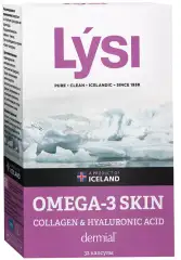 Омега-3 Скин с коллагеном и гиалуроновой кислотой, 32 капсулы Lysi (Исландия) купить по цене 2 999 руб.