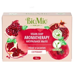 Натуральное мыло "Гранат и базилик" Vegan Soap Aromatherapy, 90 г BioMio (Россия) купить по цене 119 руб.