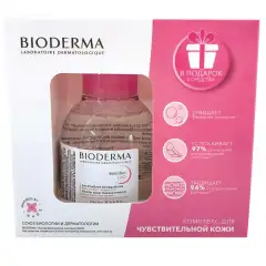 Комплекс для чувствительной кожи: мицеллярная вода 100 мл + крем 2 х 5 мл + мицеллярный гель 8 мл + увлажняющий гель 2 мл Bioderma (Франция) купить по цене 616 руб.