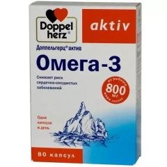 Омега – 3  80  капсул Doppelherz (Германия) купить по цене 1 360 руб.