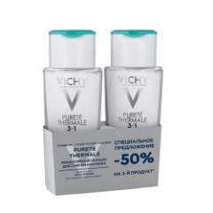 Vichy Purete Thermale - Мицеллярный лосьон для снятия макияжа с лица и глаз 200 мл * 2 шт Vichy (Франция) купить по цене 1 488 руб.