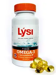 Омега-3 с витамином Д, 120 капсул Lysi (Исландия) купить по цене 1 998 руб.