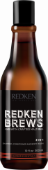 Redken Brews 3 in 1 - Средство 3 в 1 шампунь, кондиционер, гель для душа 300 мл Redken (США) купить по цене 1 547 руб.
