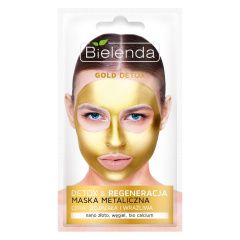 Bielenda Gold Detox - Очищающая металлическая маска для зрелой и чувствительной кожи лица, шеи и декольте 8 г Bielenda (Польша) купить по цене 63 руб.
