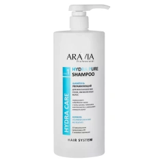 Шампунь увлажняющий для восстановления сухих, обезвоженных волос Hydra Pure Shampoo, 1000 мл Aravia Professional (Россия) купить по цене 1 296 руб.