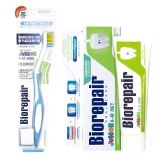 Детский набор для ухода за полостью рта: зубная паста 75 мл + зубная щетка Biorepair (Италия) купить по цене 1 029 руб.