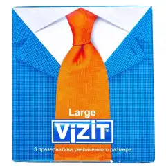 Презервативы увеличенного размера,3 шт Vizit (Россия) купить по цене 147 руб.