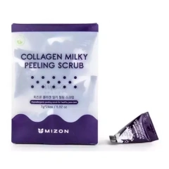 Молочный пилинг-скраб с коллагеном Collagen Milky Peeling Scrub, 24 х 7 г Mizon (Корея) купить по цене 1 368 руб.