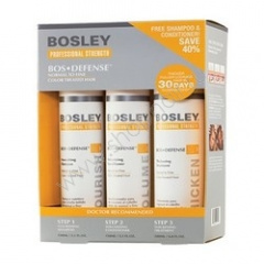 Bosley Воs Defense Starter Pack for Fine Color-Treated Hair - Система для нормальных/тонких окрашенных волос (шампунь, кондиционер, уход) 150 мл+150 мл+100мл купить по цене 4 608 руб.