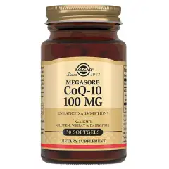Коэнзим Megasorb CoQ-10 100 мг, 30 капсул Solgar (США) купить по цене 8 492 руб.