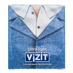 Презервативы Hi-tech Ultra light Ультратонкие 3 шт Vizit (Россия) купить по цене 240 руб.
