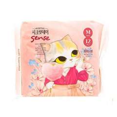 Secret Day Sense Medium - Ультратонкие дышащие органические прокладки 12 шт. (24 см) Secret Day (Корея) купить по цене 614 руб.