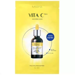 Маска для лица с витамином С "Коррекция пигментации" Vita C Plus Ampoule Mask, 27 г Missha (Корея) купить по цене 690 руб.