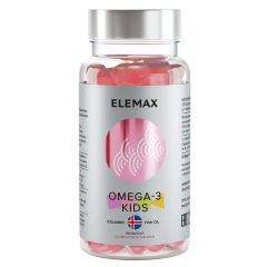 Детский комплекс Omega-3 Kids с витаминами Е и Д и вкусом клубники, 90 жевательных капсул Elemax (Россия) купить по цене 2 064 руб.