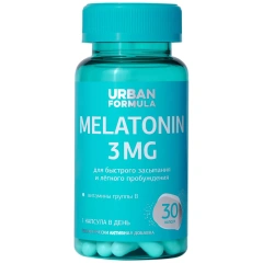 Комплекс для сна Melatonin 3 мг, 30 капсул х 360 мг Urban Formula (Россия) купить по цене 699 руб.