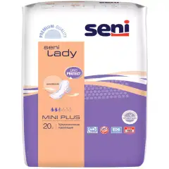 Урологические прокладки для женщин Mini Plus 10х25,5 см, 20 шт Seni (Польша) купить по цене 489 руб.