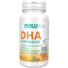 Омега-3 для детей DHA Kids Chewable, 60 жевательных капсул Now Foods (США) купить по цене 4 570 руб.