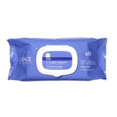 Uriage - Очищающие сверхмягкие салфетки для детей и новорожденных 70 шт Uriage (Франция) купить по цене 1 219 руб.