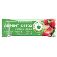 Леовит Detox - Батончик детоксикационный с яблоком и корицей 25 гр Леовит (Россия) купить по цене 67 руб.