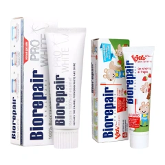 Набор зубных паст для взрослых и детей, 75 мл + 50 мл Biorepair (Италия) купить по цене 1 258 руб.