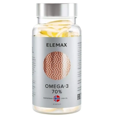 Комплекс "Омега-3 жирные кислоты высокой концентрации" 70%, 30 капсул Elemax (Россия) купить по цене 1 650 руб.