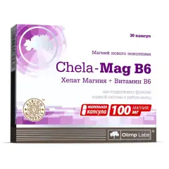 Биологически активная добавка Chela-Mag B6, 690 мг, №30 Olimp Labs (Польша) купить по цене 798 руб.