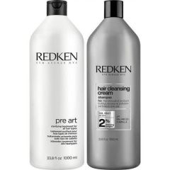Redken - Набор (Очищающий уход Pre Art Treatment 1000 мл, Шампунь для глубокой очистки волос и кожи головы 1000 мл) Redken (США) купить по цене 6 829 руб.