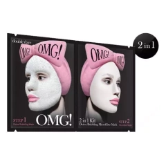Двухкомпонентная маска для глубокого очищения и питания кожи лица, 1 шт Double Dare OMG (США) купить по цене 618 руб.