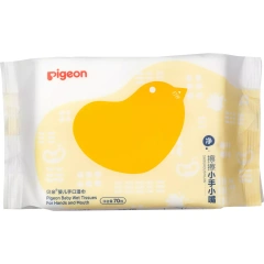 Детские влажные салфетки для рук и рта 0+, 70 шт Pigeon (Япония) купить по цене 303 руб.