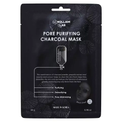 Угольная тканевая маска для очищения лица, 23 г Nollam Lab (Корея) купить по цене 76 руб.