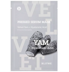 Тканевая маска увлажняющая «Бархатный Ямс» / Blithe Pressed Serum Mask Velvet Yam + Hyaluronic Acid, 22 г Blithe (Корея) купить по цене 440 руб.