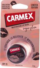 Carmex - Бальзам для губ сахарная слива с защитным фактором SPF 15 в баночке Carmex (США) купить по цене 494 руб.