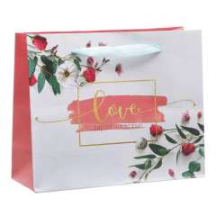 Пакет подарочный «Любовь дарит тебе счастье» 22 × 17,5 × 8 см Подарочная упаковка купить по цене 127 руб.